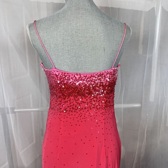 Vintage Gilar Evening wear pink embellished formal maxi dress 10 sequin prom - Picture 10 of 15